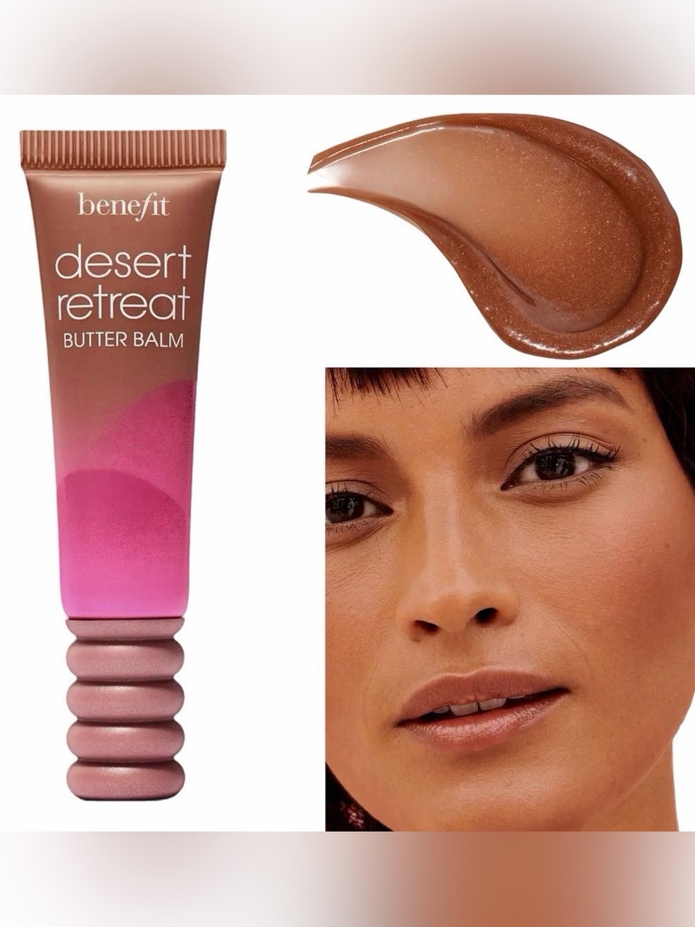 🍒3/$30 NIB Benefit Cosmetics Butter Balm Moisturizing Lip Balm in Desert Bronze